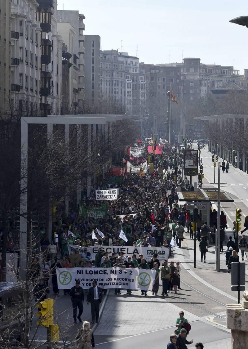 Huelga educativa en Zaragoza