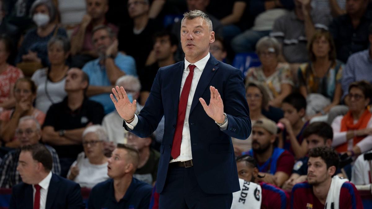 Jasikevicius, durante el clásico en el Palau
