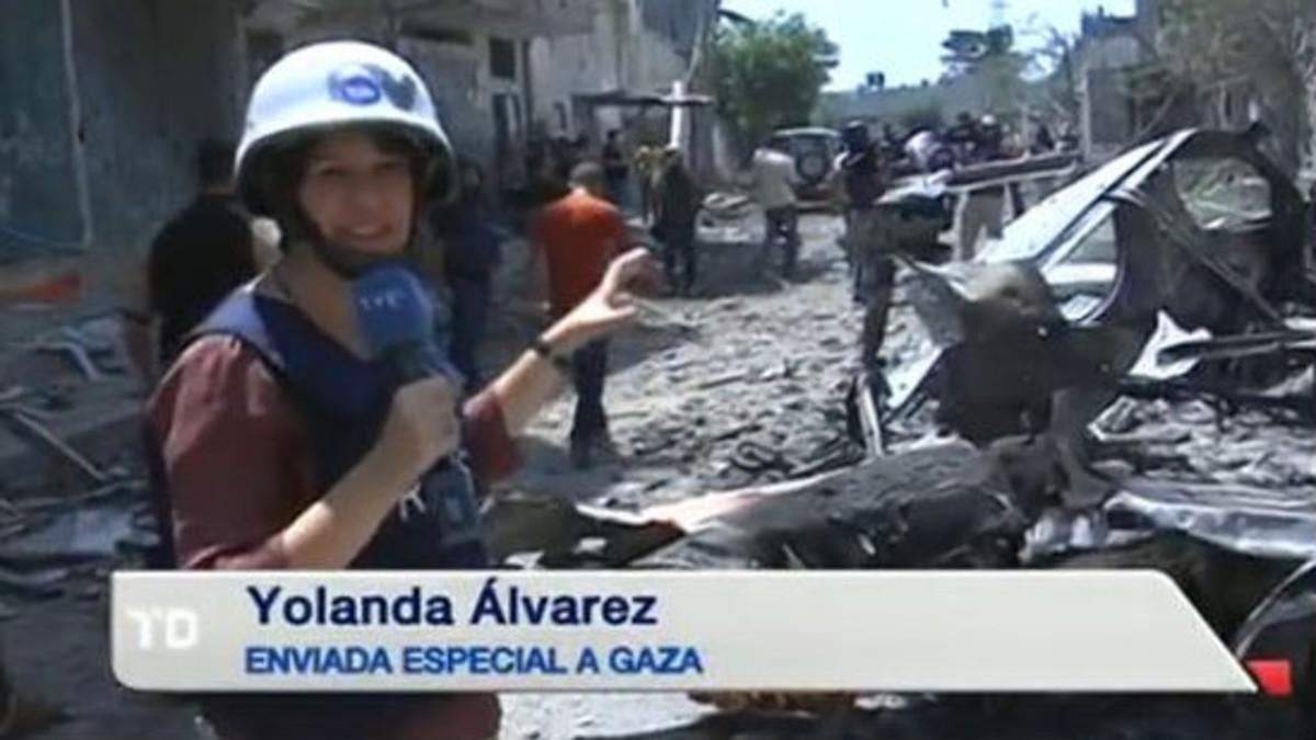 Yolanda Álvarez ha recuperado una foto del 2014 en Gaza para celebrar el Día Mundial de la Libertad de Prensa
