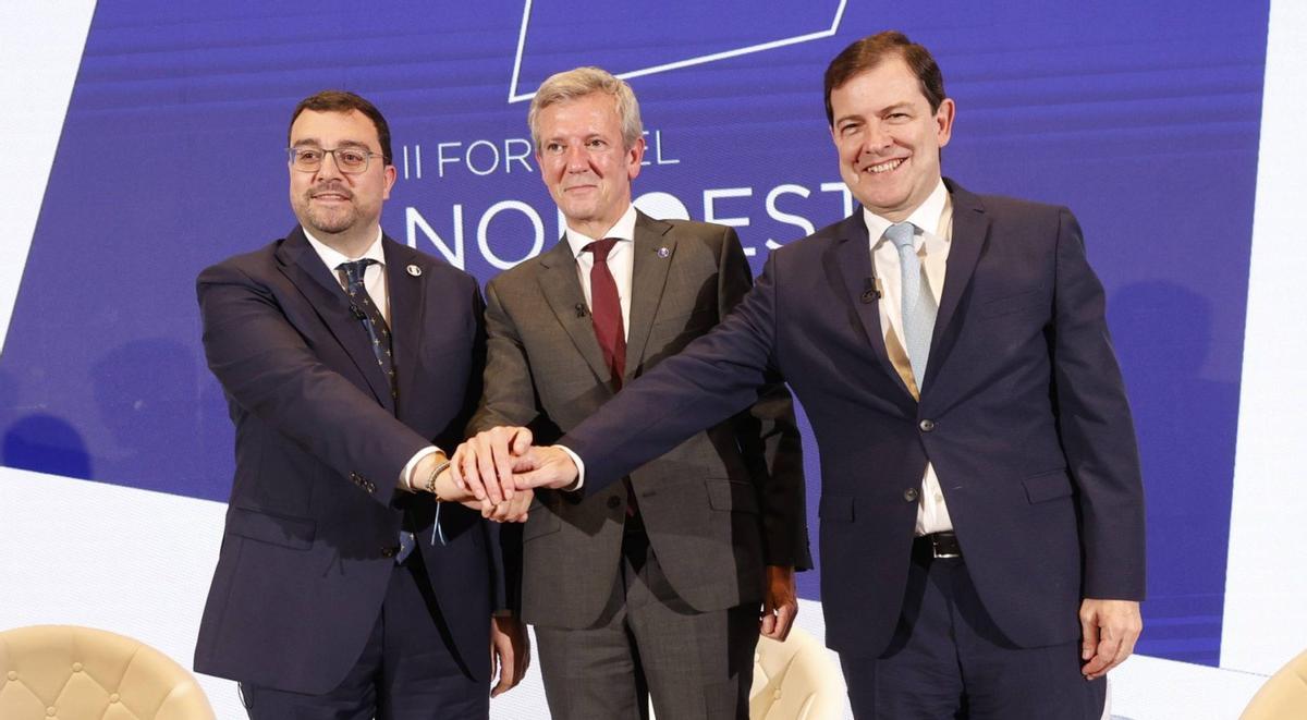 Barbón, Rueda i Mañueco reclamen un "impuls" a les infraestructures