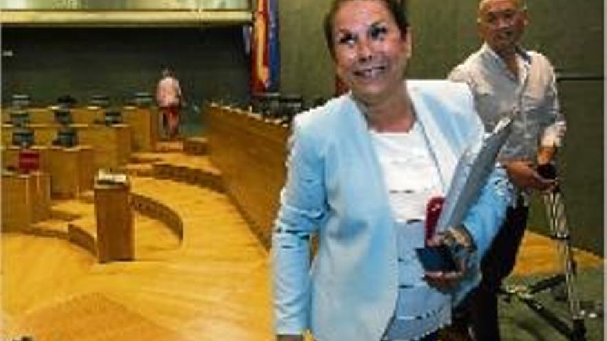 Uxue Barkos després de ser elegida presidenta del Govern de Navarra