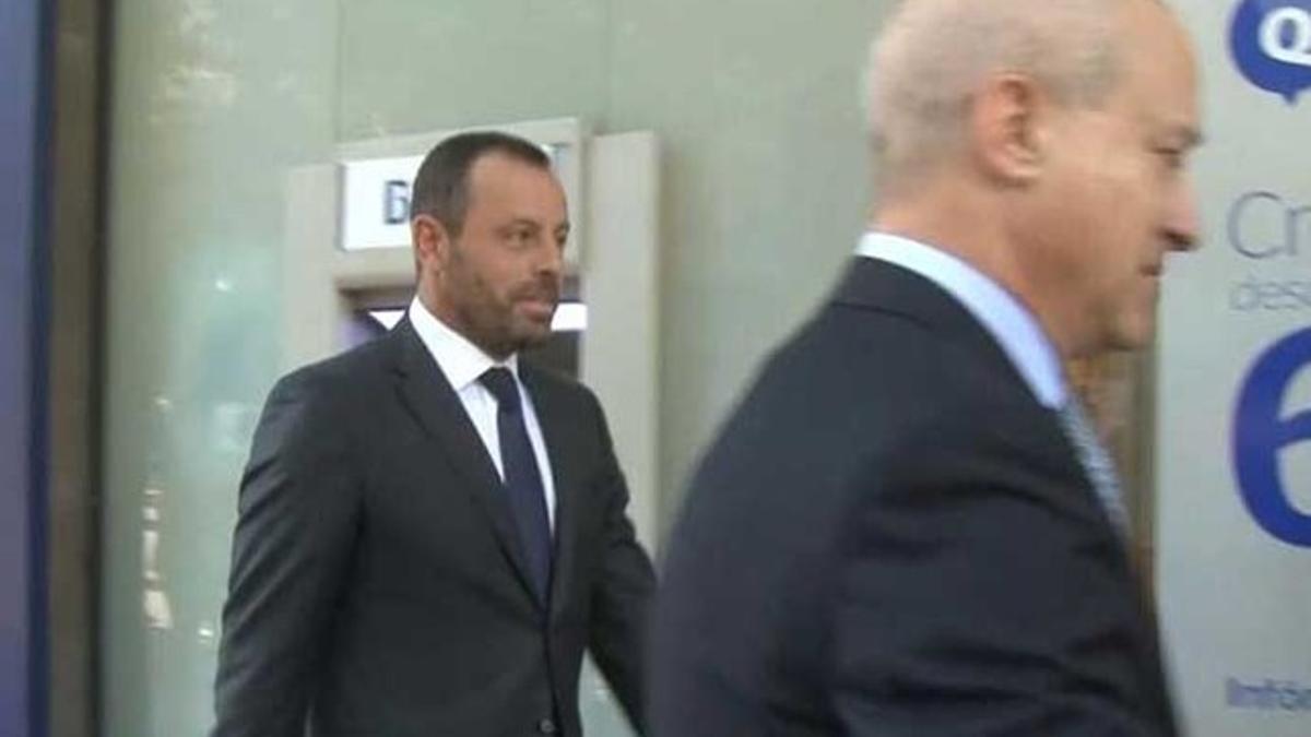 Sandro Rosell a su llegada a la Audiencia Nacional en Madrid