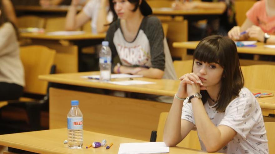 Alumnado durante la última prueba de selectividad