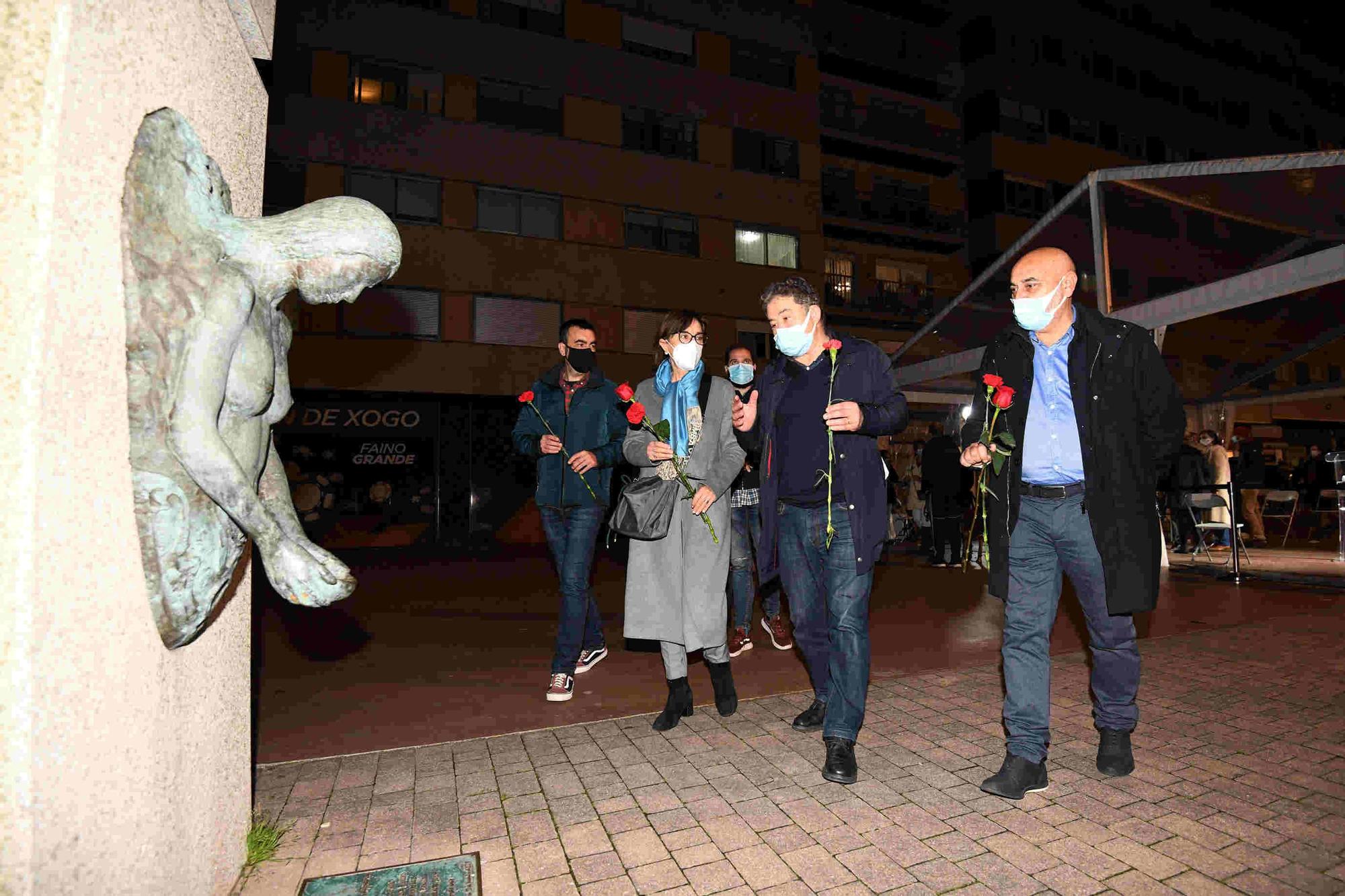 Ofrenda a los fusilados el 12 de noviembre del 36 en Pontevedra