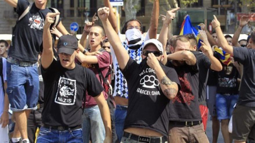 Los antidisturbios evitan enfrentamientos en la Diada