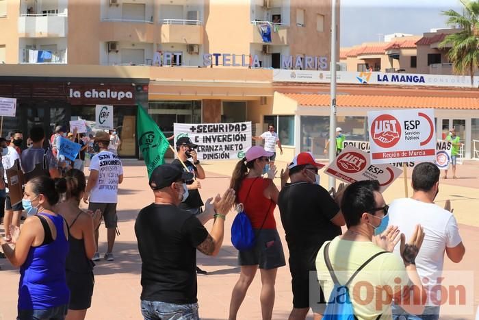 Protesta de policías en La Manga