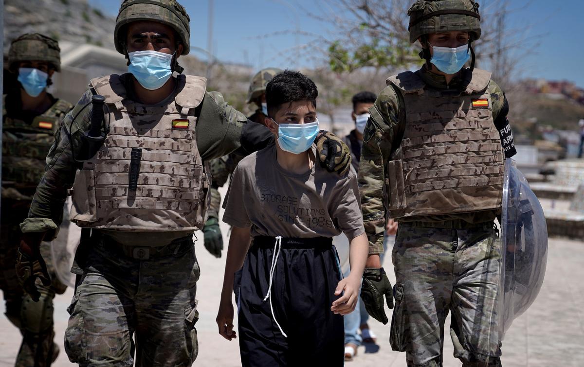 Crisis migratoria en la frontera con Marruecos.