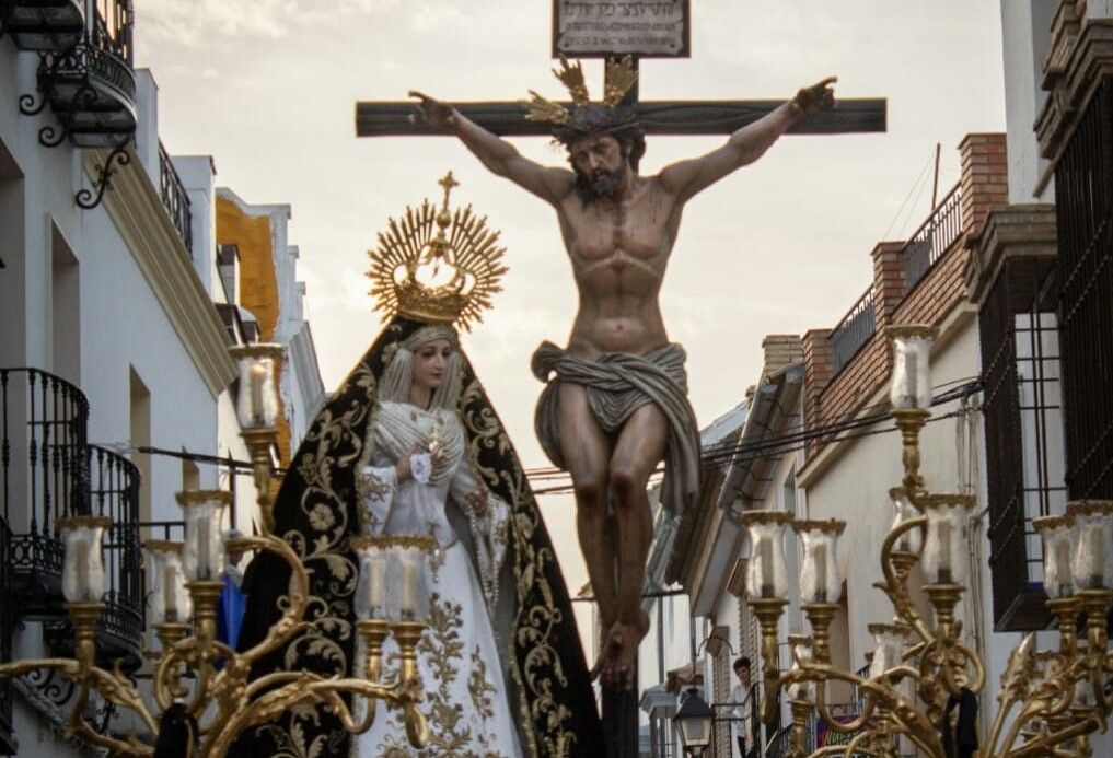 La Virgen de los Dolores y el Cristo del Camino (Jueves Santo).