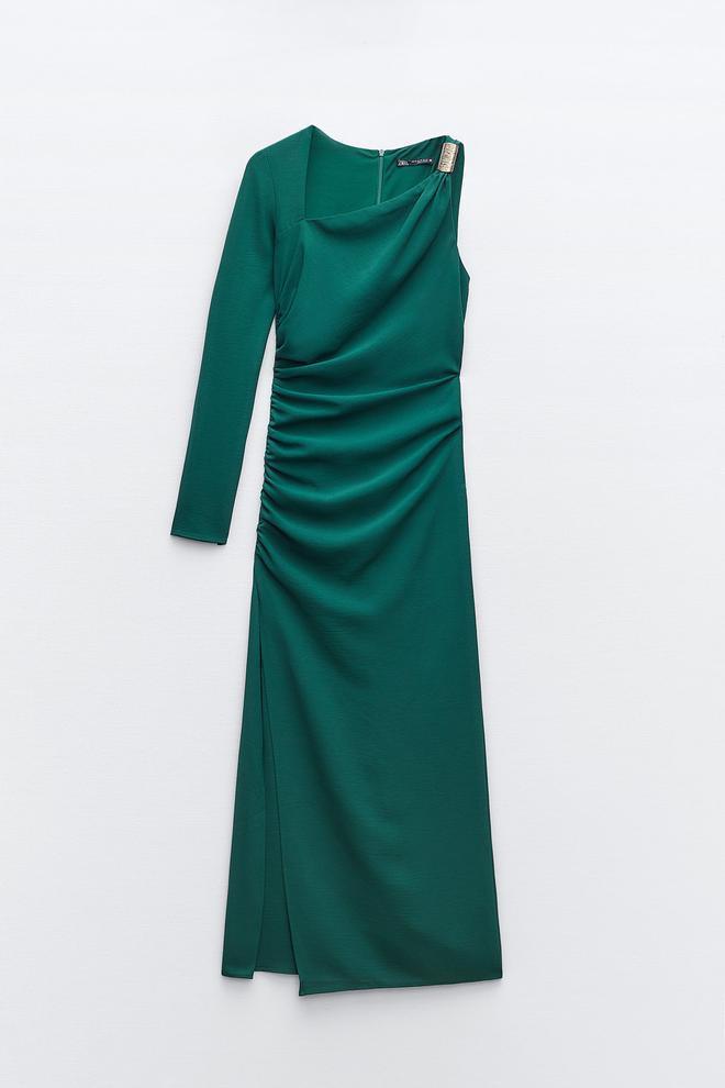 vestido verde de Zara