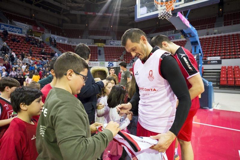 Entrenamiento a puerta abierta del Tecnyconta Zaragoza