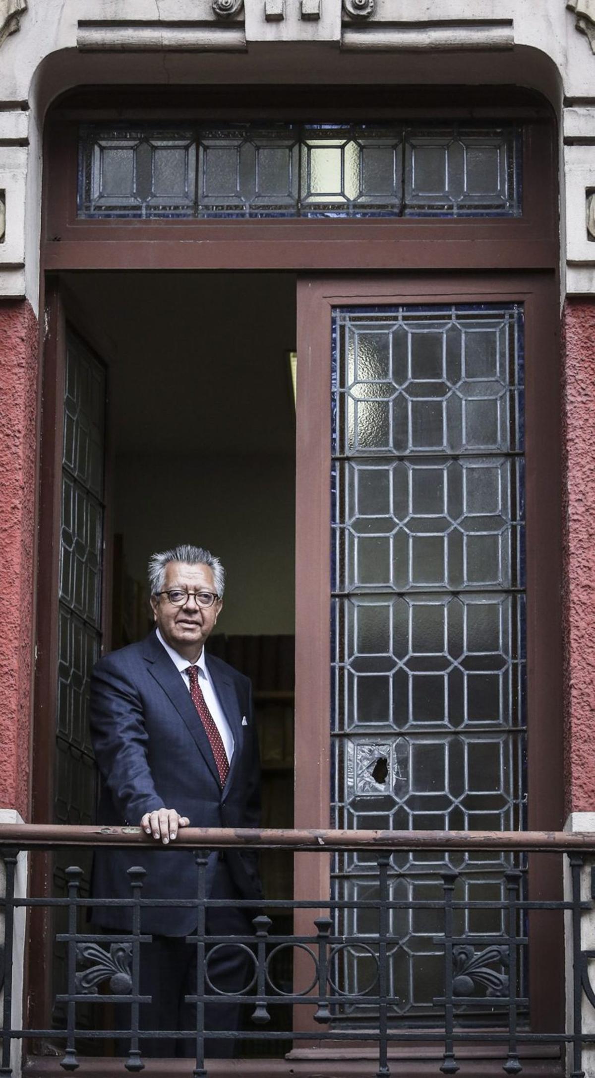 Juan Antonio García Ramírez, responsable del Instituto Oviedo en León (México), en la Fundación Gustavo Bueno. | JULIÁN RUS