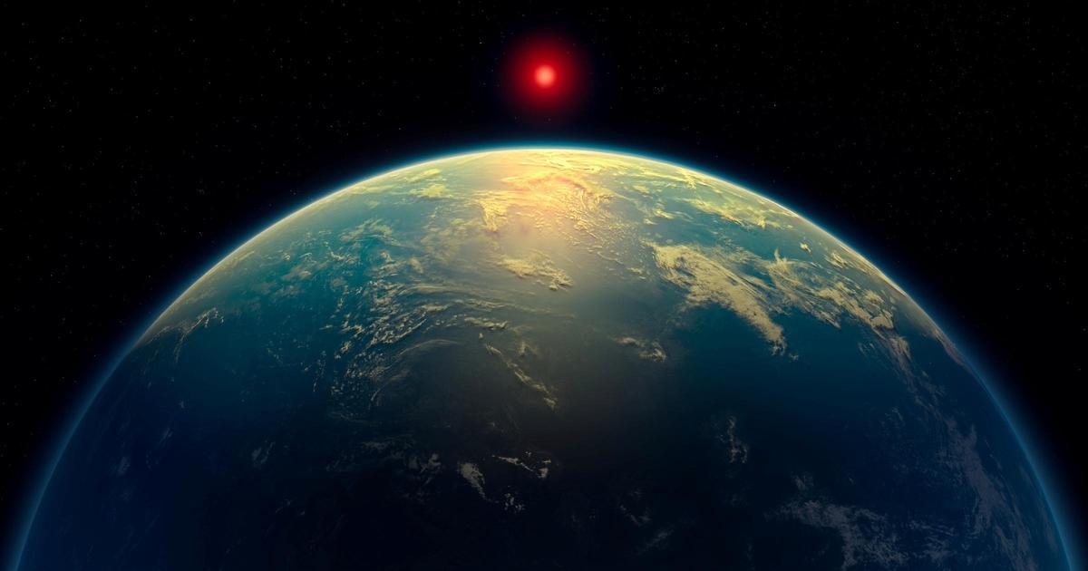 Ilustración que muestra el exoplaneta detectado por el telescopio Webb.