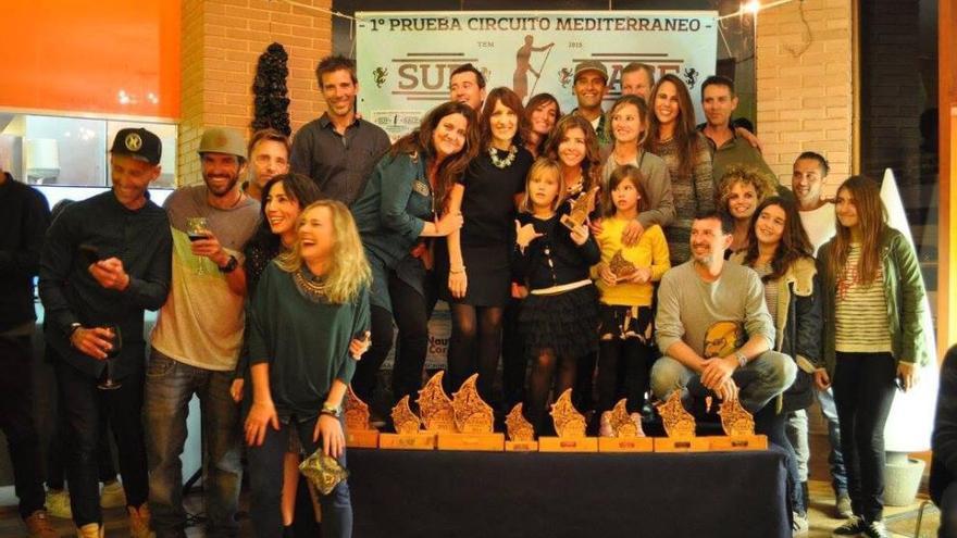 Entrega de premios de paddel surf