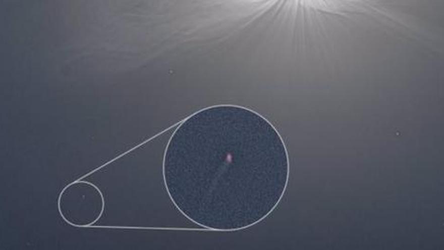 Un cometa recién descubierto fue visto por primera vez durante el eclipse solar total