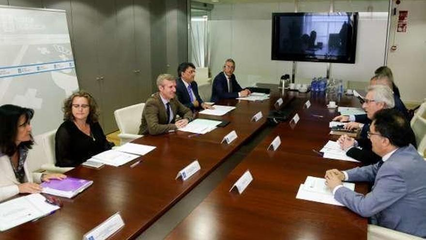 Reunión de la Comisión Mixta de Justicia, ayer, en Santiago.