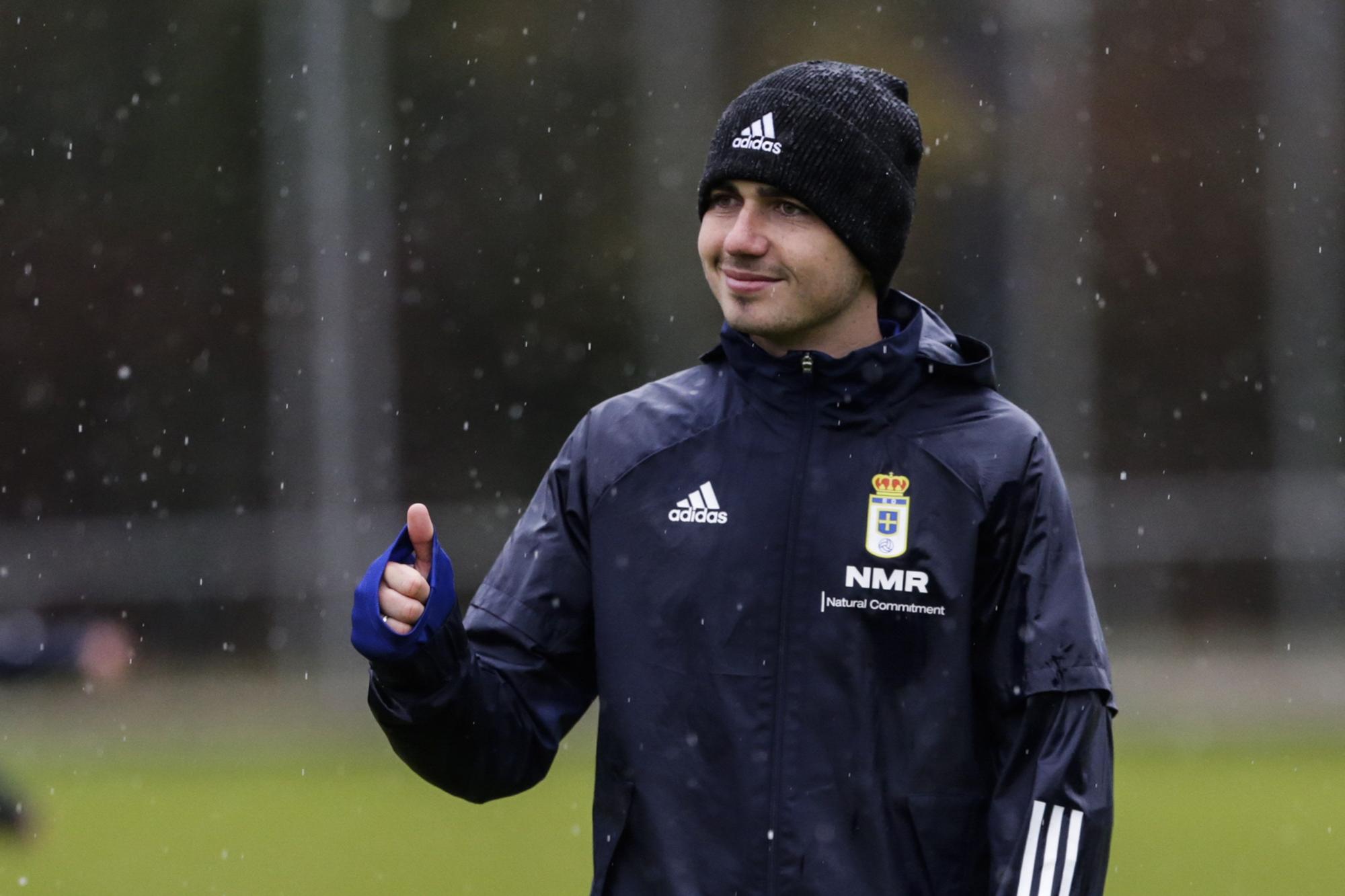 Entrenamiento del Oviedo tras empatar ante el Alcorcón