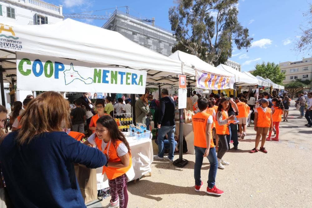 Doce centros educativos de Ibiza y Formentera mostraron ayer sus proyectos en una actividad impulsada por el IDI, en apoyo al emprendimiento juvenil