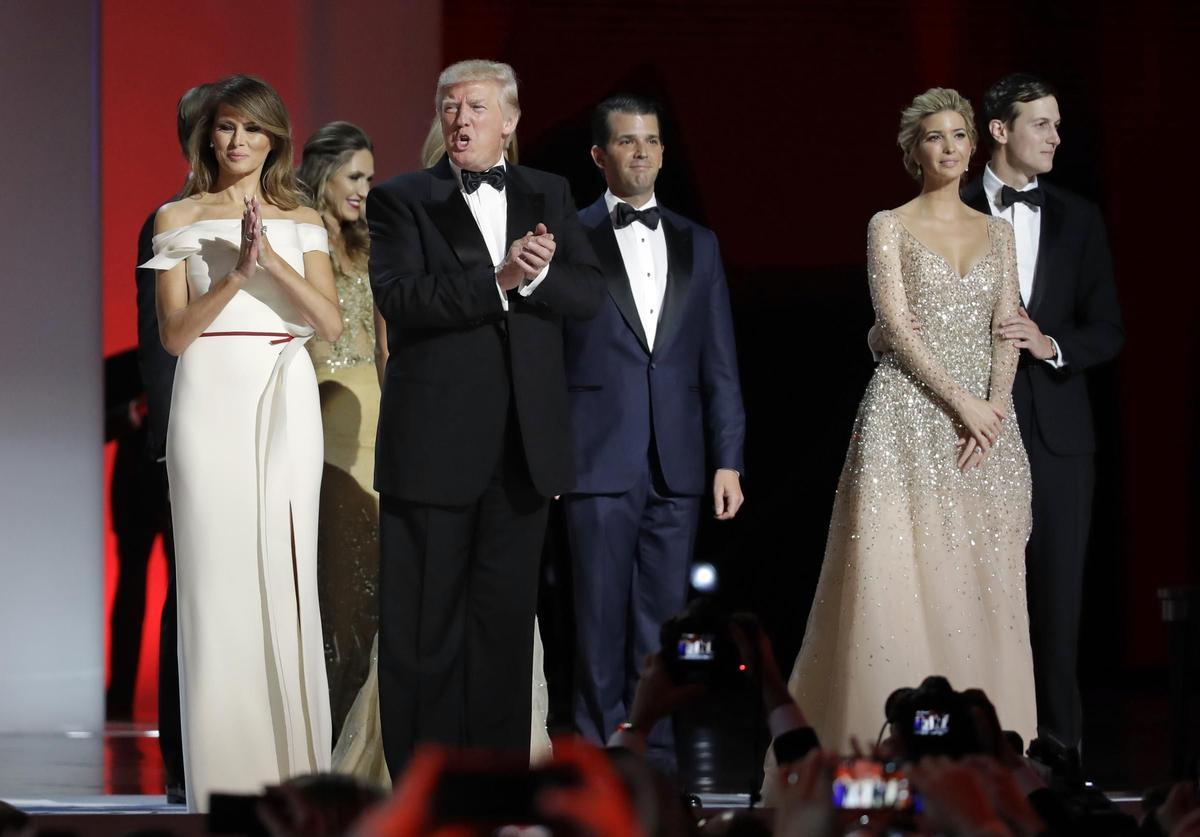 La familia Trump durante el Baile Inaugural