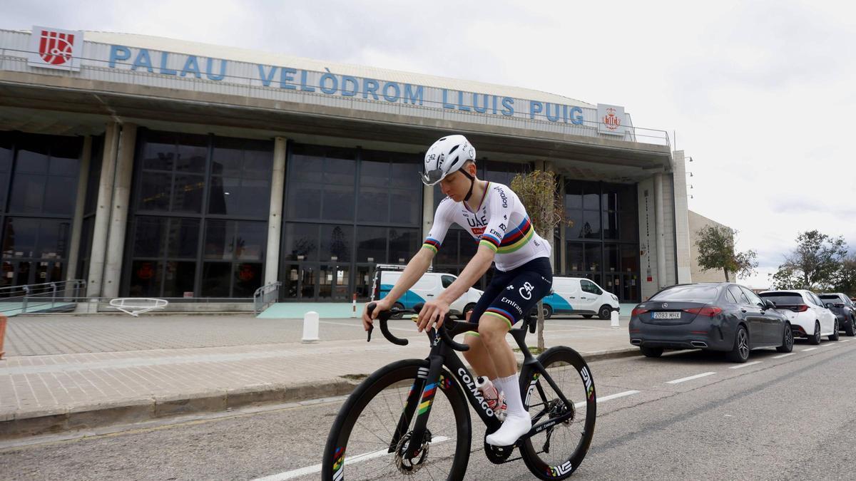Pogacar, en el Velódromo Luis Puig
