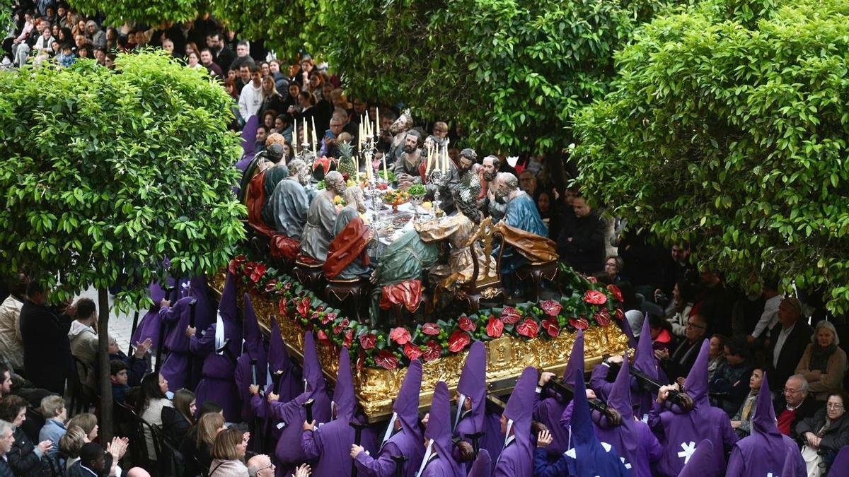 Procesión de los Salzillos, este Viernes Santo en Murcia, a primera hora.