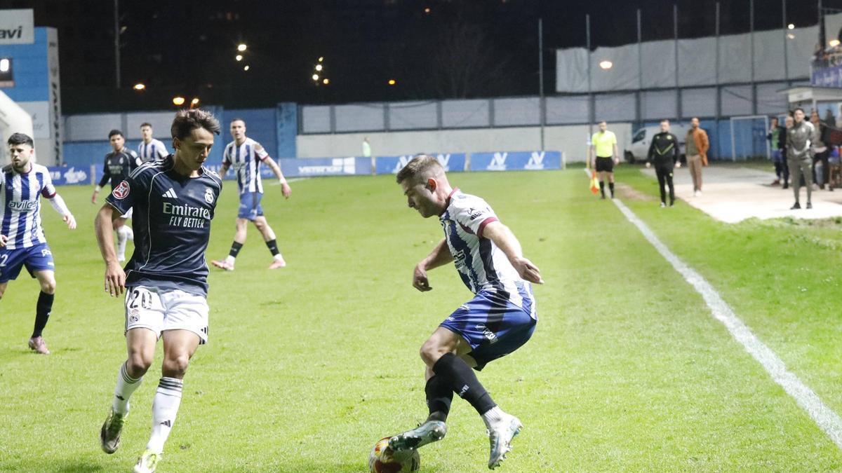 Berto Cayarga, ante el Madrid Castilla