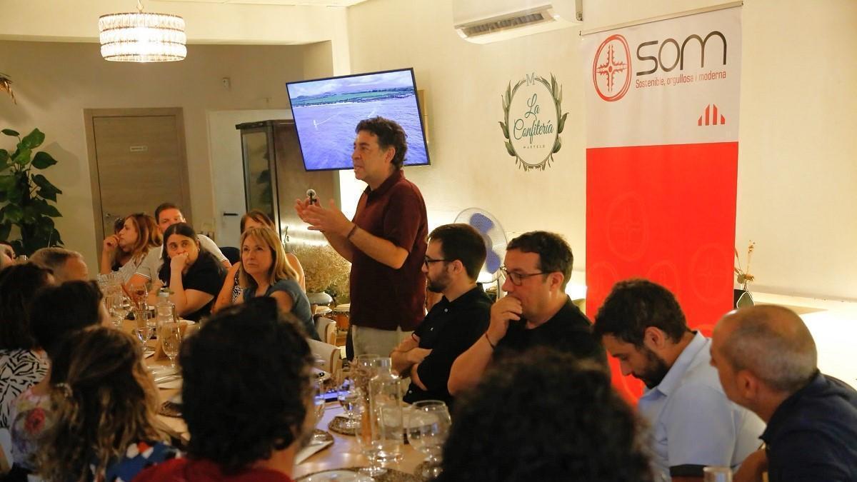 Un moment del sopar tertúlia amb David Bondia
