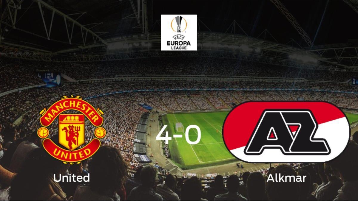 El Manchester United se lleva el triunfo tras golear 4-0 al AZ Alkmar