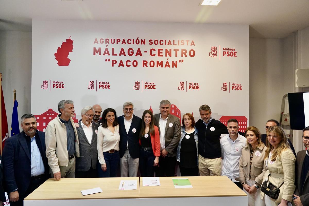 Representantes de diversas corrientes del PSOE de Málaga.