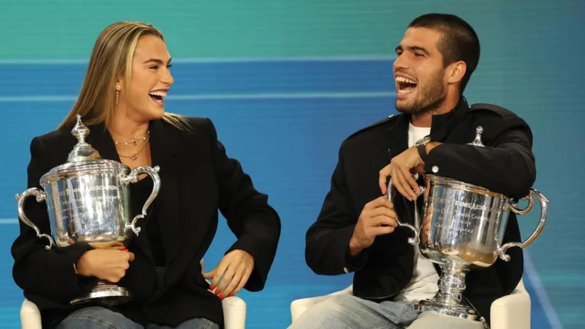 Alcaraz y Sabalenka con el título del US Open 2025