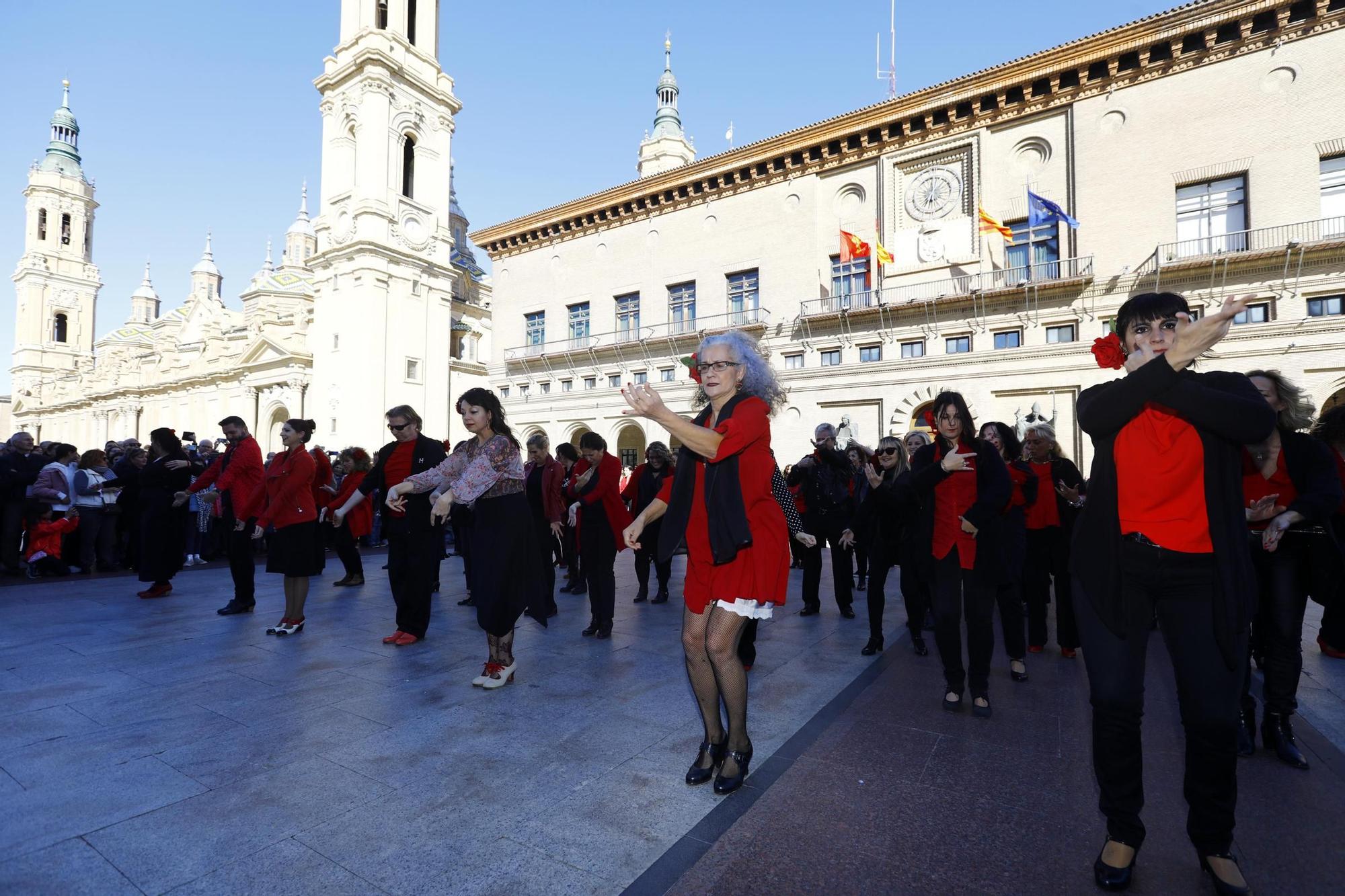 En imágenes | Flashmob jotero en la Plaza del Pilar de Zaragoza