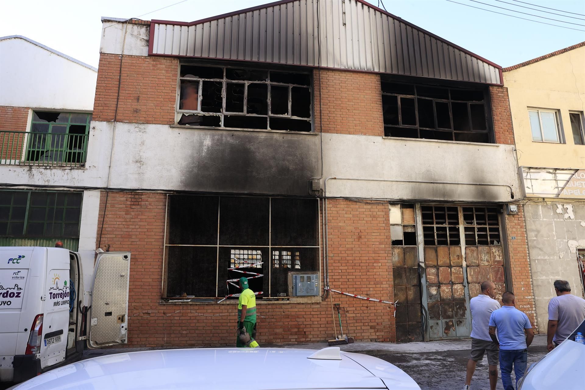 Imagen de la nave industrial en el que fue asesinada Esther, víctima 34 por violencia de género en España en 2022.