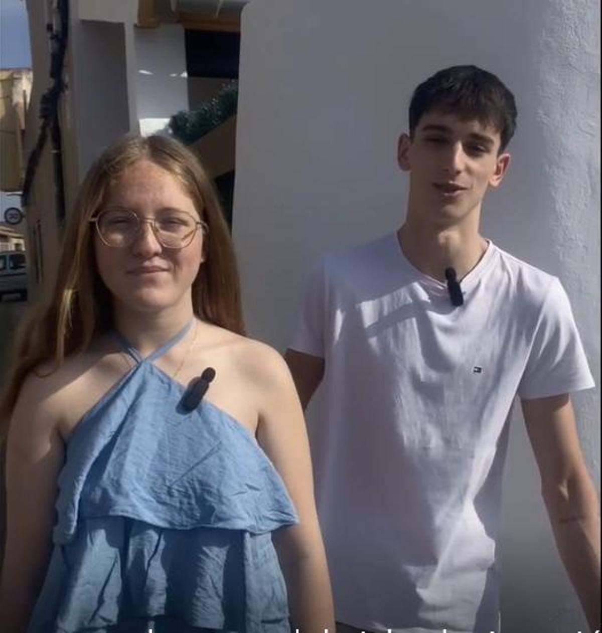 Dos de los alumnos de la EFA Torrealedua participantes en "Historias que sanan".