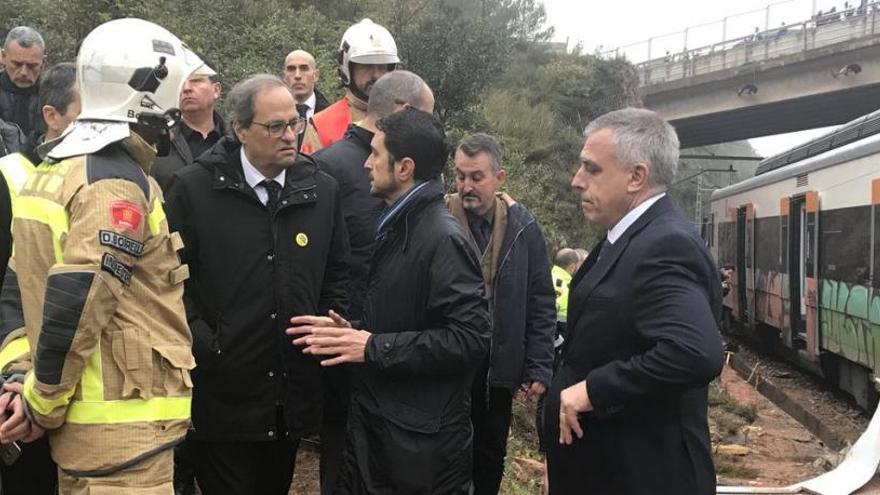 Damià Calvet, ahir, al lloc de l&#039;accident.