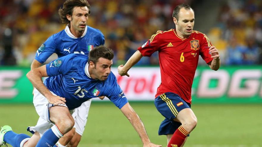 Imagen de la final de la Eurocopa 2012 entre España e Italia.