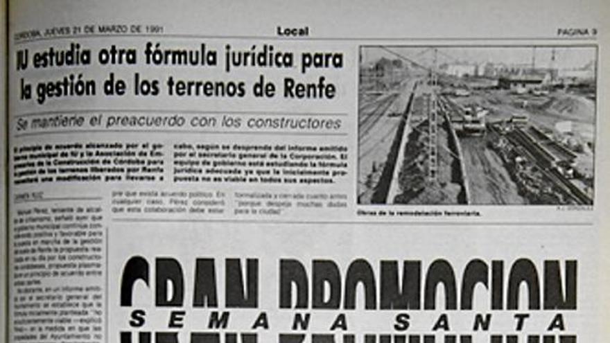 IU estudia fórmulas para la gestión de los terrenos de Renfe