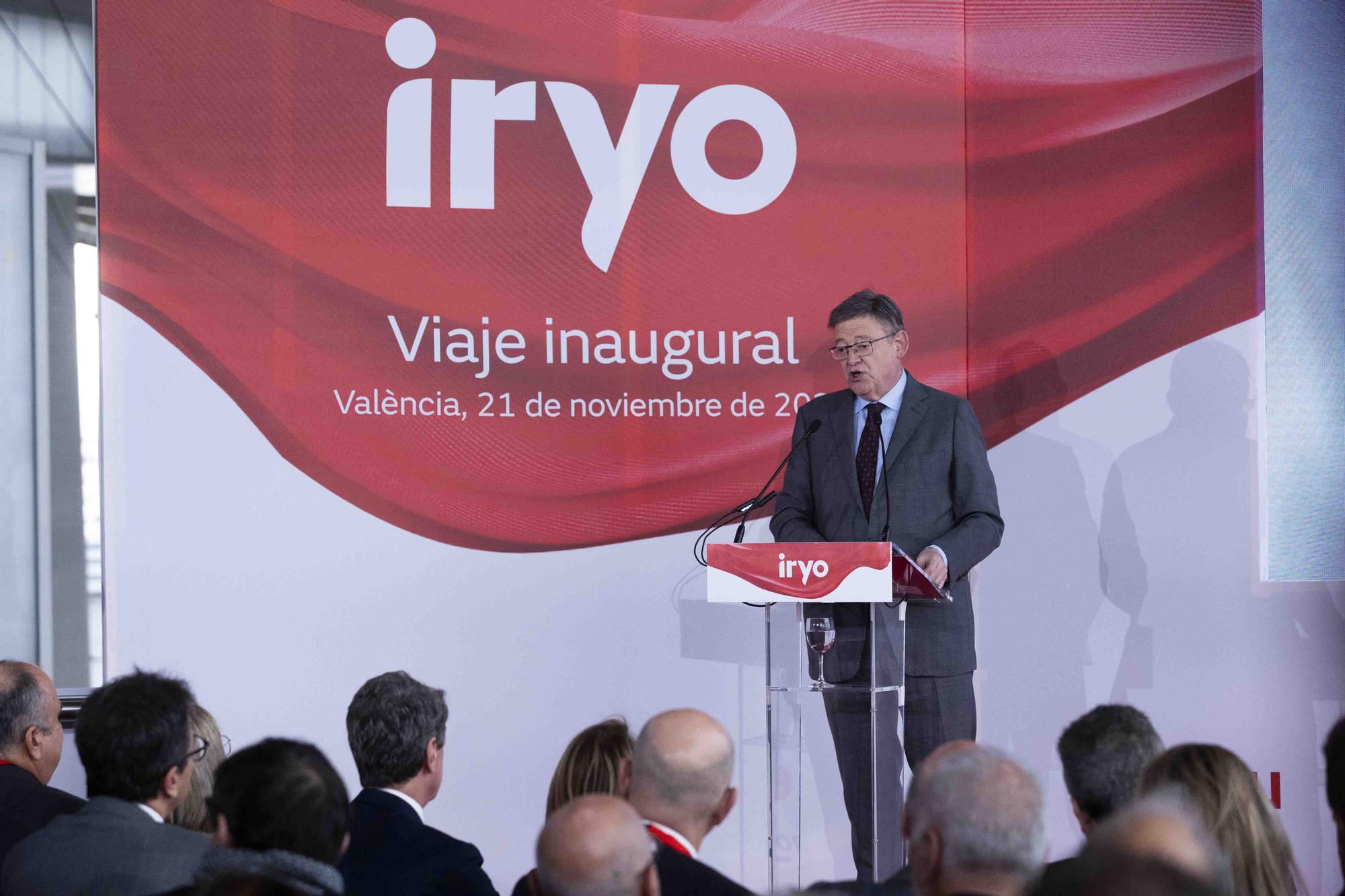 Iryo llega puntual en el viaje inaugural Madrid-València que comenzará a operar el 16 de diciembre