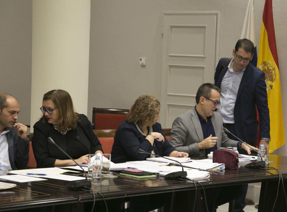 Comisión de presupuestos en el Parlamento canario