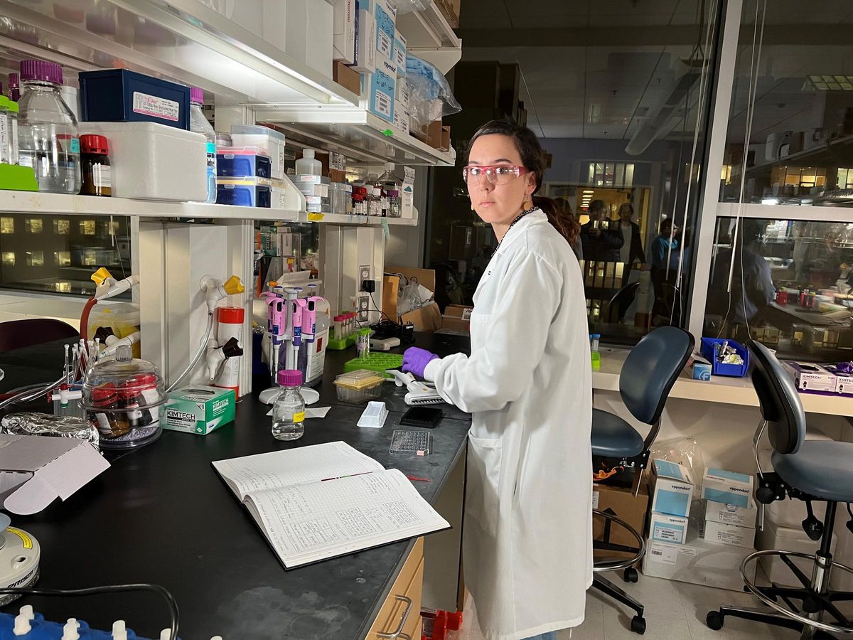 Gómez, en el laboratorio del Koch Institute for Integrative Cancer Research del MIT.