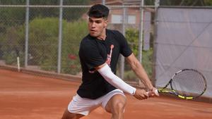 Carlos Alcaraz, entrenando en la Ferrero Tennis Academy