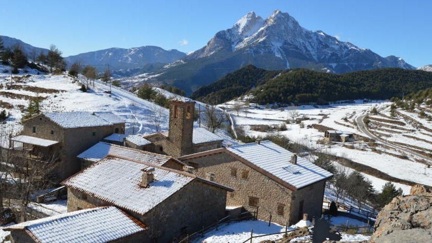 Vista de Gisclareny, el municipi amb menys veïns de Catalunya