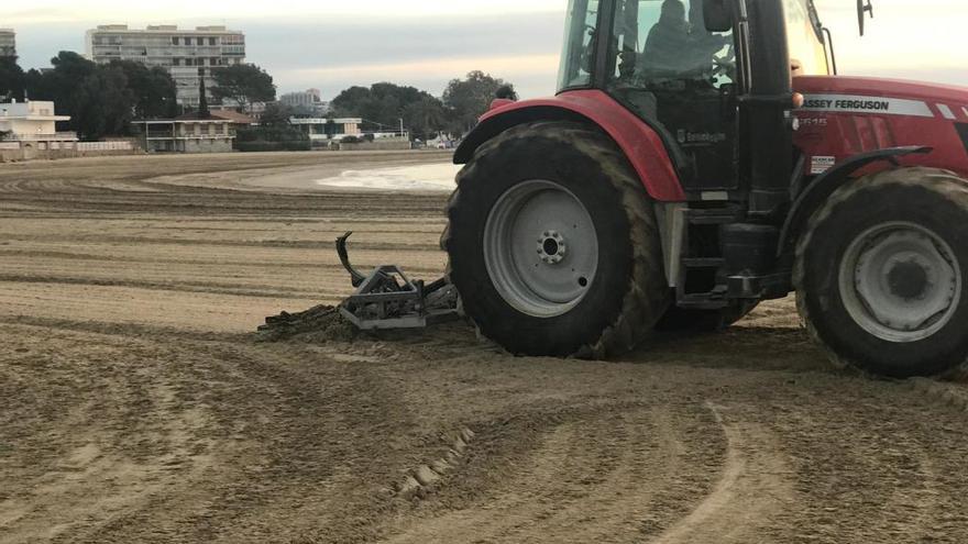 Los trabajos se centran ahora en la oxigención de la arena