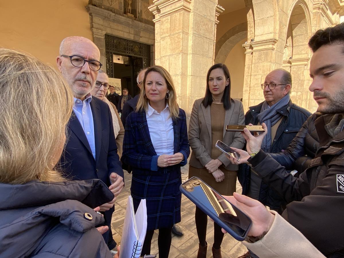 Rueda de prensa de Carrasco, este lunes, junto a Martínez, España y Mulet.