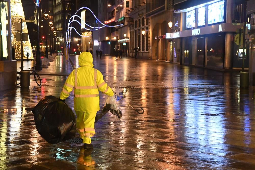 La borrasca Ana se deja sentir en A Coruña