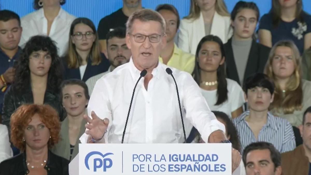 Feijóo: "Yo no sé si ganaremos la investidura pero los españoles no van a perder la dignidad"