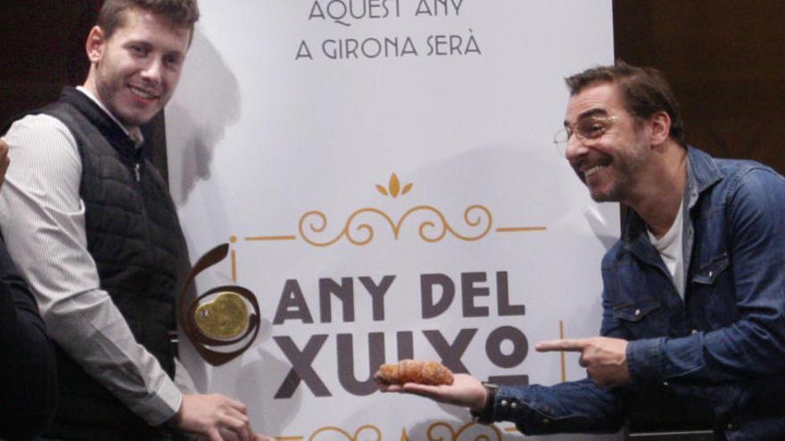 El xef guanyador amb Jordi Roca.