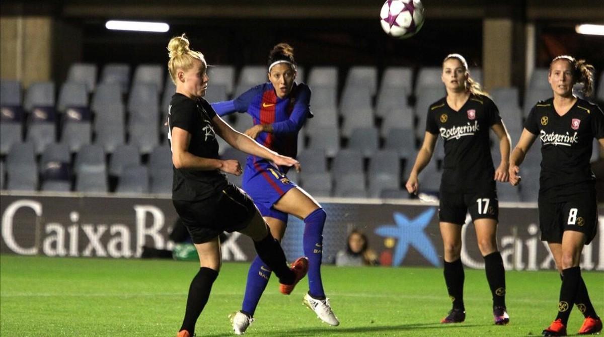 Un partido europeo del Barça femenino en el Miniestadi.