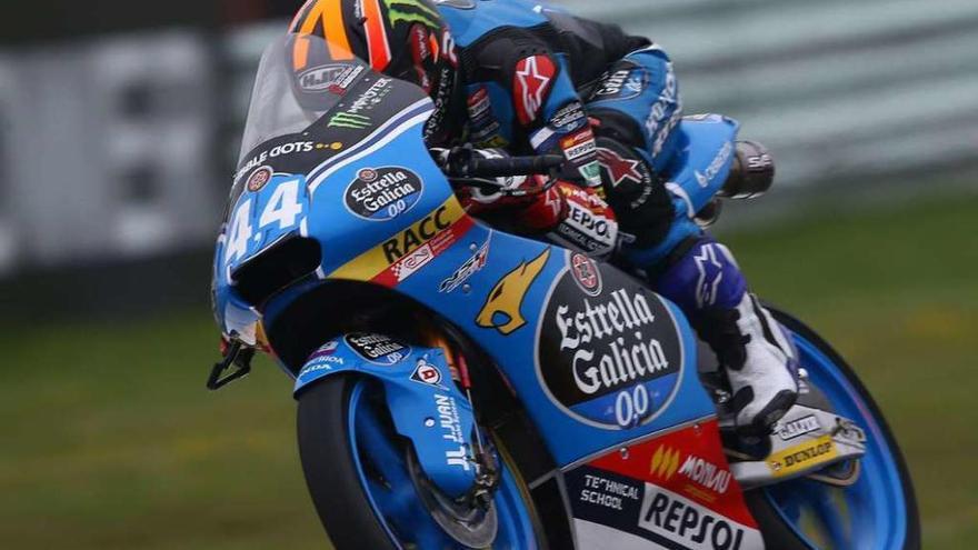 Arón Canet, durante la sesión de libres del Gran Premio de Holanda en el circuito de Assen.