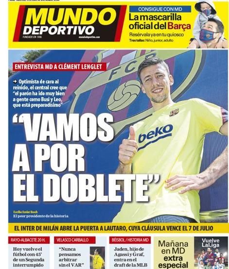 Portada MUNDO DEPORTIVO miércoles 10 junio 2020