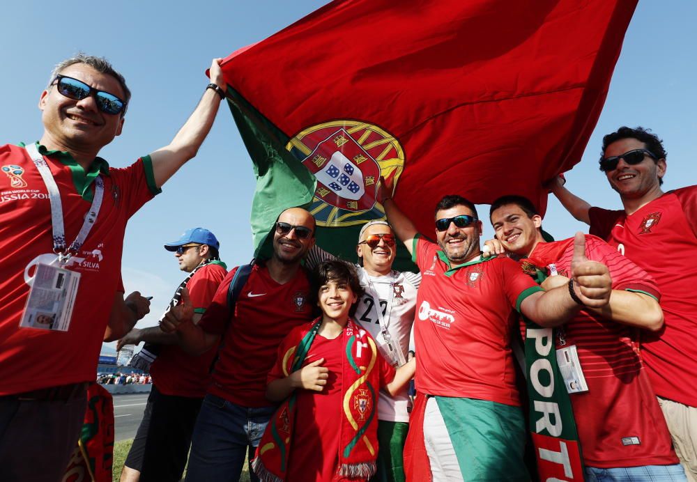 Las aficiones del Portugal - España