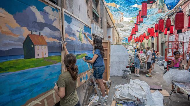 Últimos preparativos de la Festa Major de Gràcia 2024